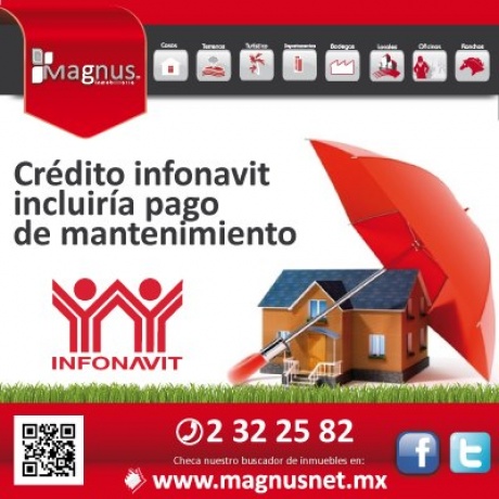 Crédito Infonavit incluiría pago de mantenimiento