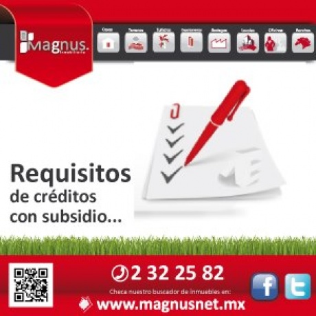 REQUISITOS DE CRÉDITOS CON SUBSIDIO